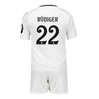 Real Madrid Antonio Rudiger #22 Hjemmebanesæt Børn 2024-25 Kortærmet (+ Korte bukser)